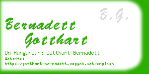 bernadett gotthart business card
